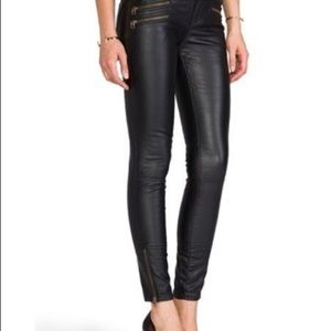 Free People Vegan Leather Moto Pants